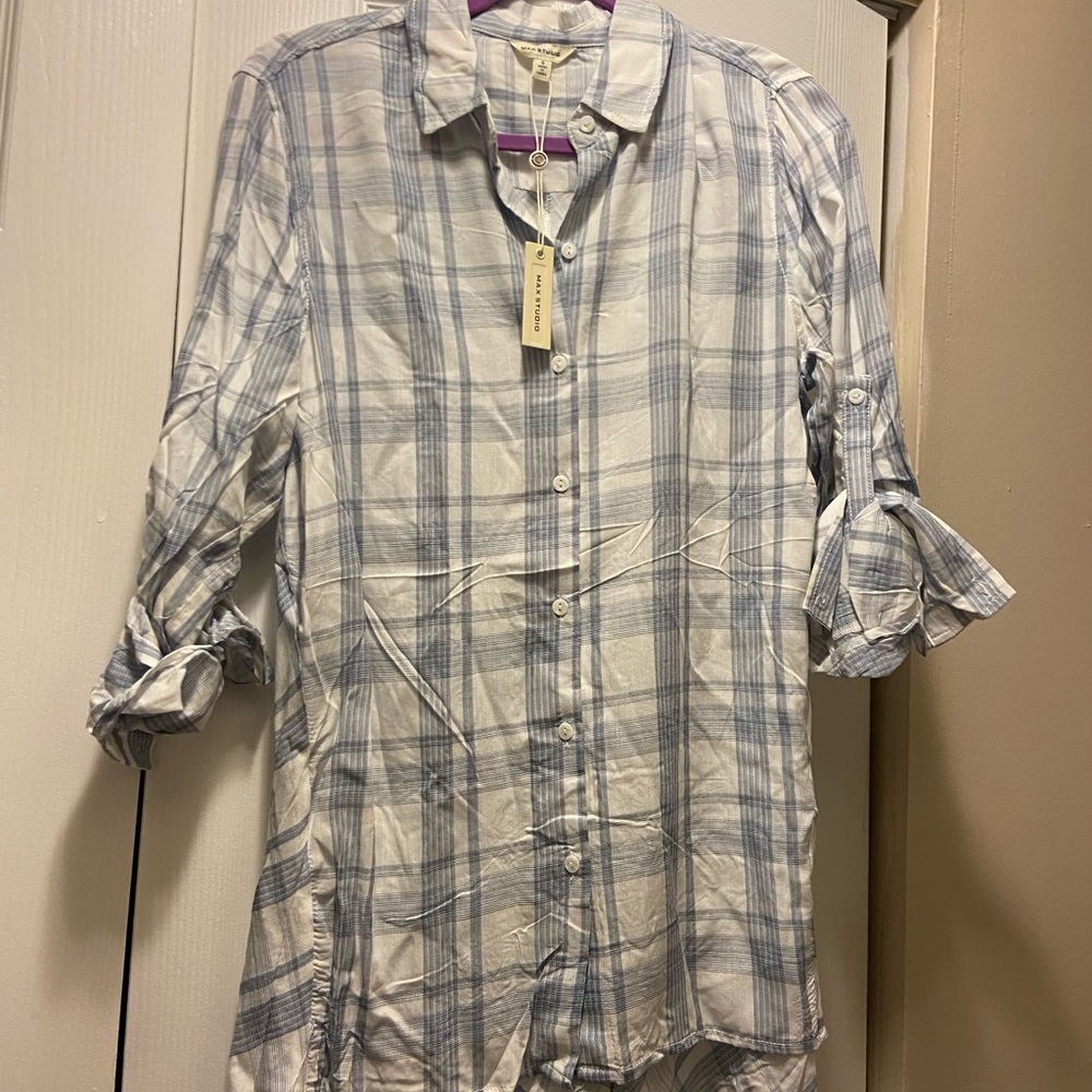 Women’s max studio plaid top